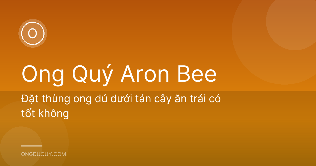 Đặt thùng ong dú dưới tán cây ăn trái có tốt không