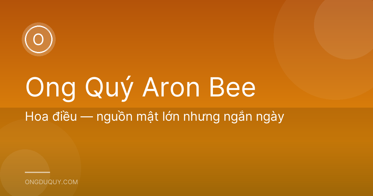 Hoa điều — nguồn mật lớn nhưng ngắn ngày