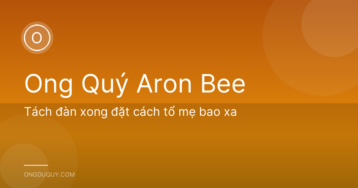 Tách đàn xong đặt cách tổ mẹ bao xa