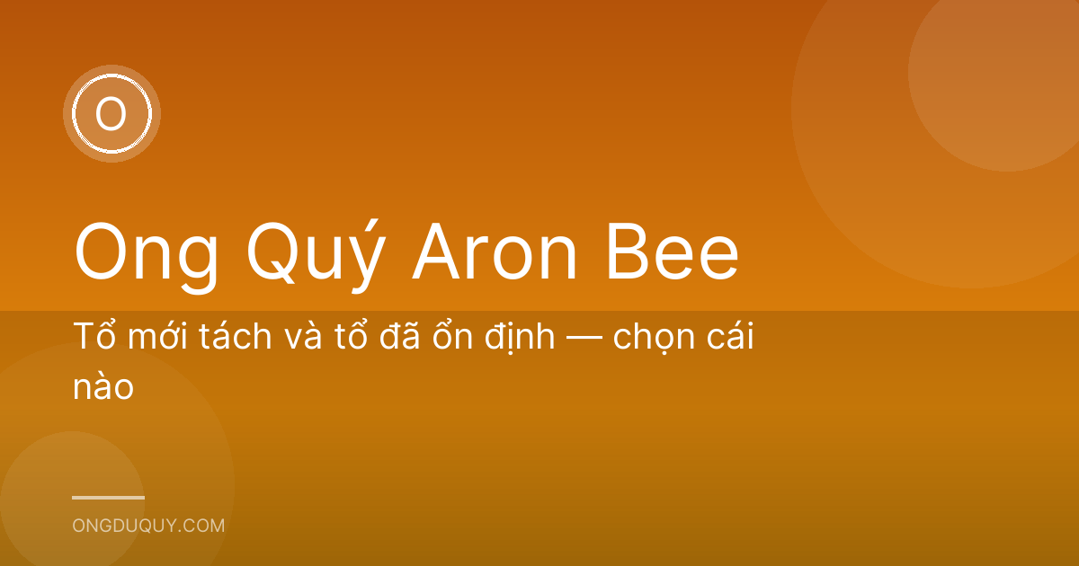 Tổ mới tách và tổ đã ổn định — chọn cái nào